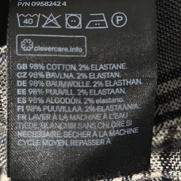 H&M Mens Tan Windowpane Plaid Skinny Fit Dress Slacks Pants, 32W - Picture 5 of 5